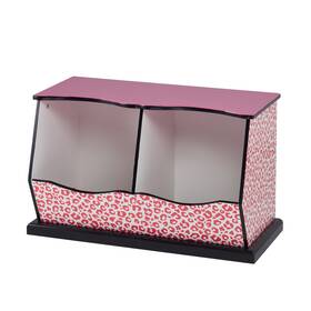 Teamson Kids B0731qrh7n - Fashion Prints Leopard 2-bin Cubby Storage