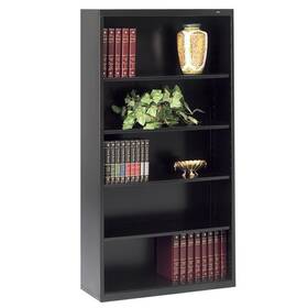 B66bk Tennsco Welded Bookcase - 34.5 Inch X 13.5 66 Steel 5 Shelf Ves Black