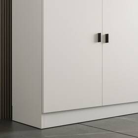 Timechee 767077800369 Various Combined Bookcase Kitchen Cabinet Display White 8door/8shelf