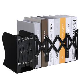 Tolare 4377evfu0898 2 Pack Adjustable Bookends For Heavy Books - Expandable Book Ends To Black