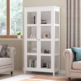Tq 741541827144 70.9ftft X 35.4ftstandard Bookcase Storage Media Cabinet White 35.4 Inch W 70.9 H