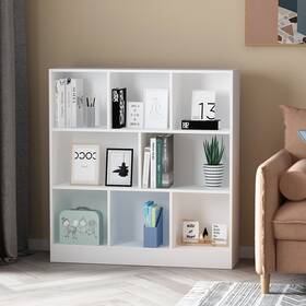 Tq 741541832384 40.9ftft H X 39.4ftft W Standard Bookcase White Modern And Contemporary Traditional