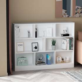 Tq 741541832407 40.9ftft H X 59ftft W Standard Bookcase White Modern And Contemporary Traditional