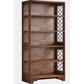Hoga-jw0810 Tribesigns 70.8 Inch Freestanding Bookshelf 6-tier Bookcase Storage Shelves Brown