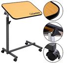 Unbranded Table Overbed Rolling Hospital Tray Bed Food Laptop Desk Over Adjustable Top New 759972258826