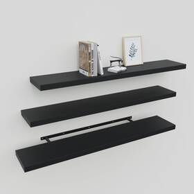 240425-up-bg-007 Upassion Floating Shelves For Wall Set Of 3 36 Inch Black Home Decor Fr