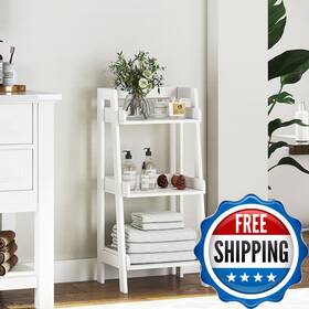 Utex B085dgfc24 3-tier Ladder Shelf Bathroom Freestanding 3-shelf Spacesaver Open