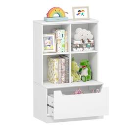 Utex B0c533wsnk Kids Bookshelf And Toy Storage Organizer Toddlers Bookcase Cubbies
