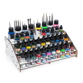 Vallejo Vj26007 - Front Paint Storage Rack For Scale Models And Miniatures Capacity