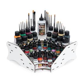 Vallejo Vj26008 - Corner Paint Storage Rack For Miniatures Capacity 28 Bottles