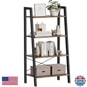 Vasagle B089svvh4x Barnet Collection - Ladder Shelf Bookshelf Storage Rack Modern Bookcase