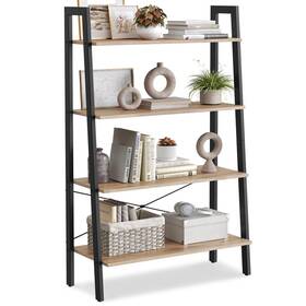 Vasagle B0c2q75m2w Barnet Collection - Ladder Shelf Bookshelf Storage Rack Modern Bookcase