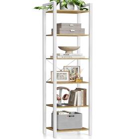 Ulls101k02 Vasagle 6-tier Bookshelf Bookcase With Steel Frame Book Shelf For Living Ro