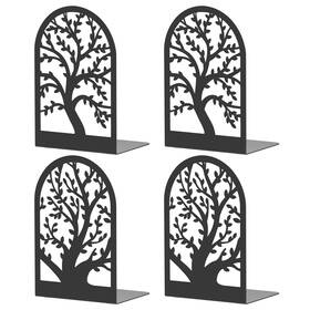 Vfine Sxmebk04 Bookends Black Metal Book Ends For Shelves Tree