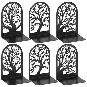 Vfine Sxmebk06 Bookend 3 Pairs Decorative Book End Bookends For Shelves Black