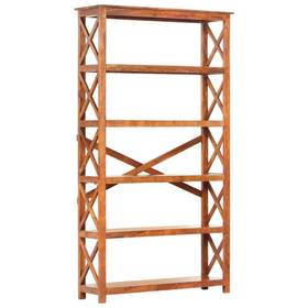 289626 Vidaxl Bookshelf Standing Shelf Wall Bookcase Solid Wood Acacia Honey Finish