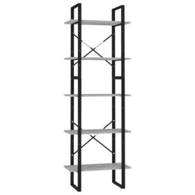 3081969 Vidaxl Freestanding 5-tier Book Cabinet - Stylish And Versatile Storage Solution