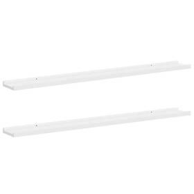 Vidaxl 326658 Modern Wall-mounted Shelves - White Mdf Set Of 2 Versatile And Spa