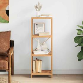 353815 Vidaxl 4-tier Shelf Bathroom Storage Bookshelf Shelving Unit Solid Wood Oak
