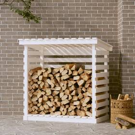 822223 Vidaxl Firewood Rack Storage Log Holder Carrier Organizer Solid Wood Pine