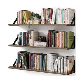 Sjj-s3 Vmrof Floating Book Shelves Set Of 3 35.4 Inches Wall Bookshelf Long L... Fast Ship