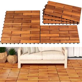 Vn84wood 737214793137 Solid Wood Interlocking Deck Tiles Pack Of 6 24 Inch X 12 Acacia