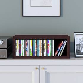 Way Basics 819767012580 Stackable Media Storage Rack Shelving And Espresso Modern Contempor