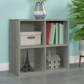 Way Basics 819767016748 4 Cubby Bookshelf Cube Shelf Closet Organizer And London Grey Modern