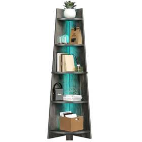 Wedealfu Inc 197839389199 Moasis 71 Inch Tall Led Corner Shelves 5 Tier Bookshelf And Bookcase