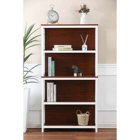 Winsome House Inc. 810053163443 4-shelf 59.5 Inch H X 31.38 W Cherry And White Manufactured /