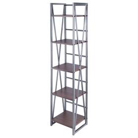 Winsome Wood 021713875181 Isa 5-tier Shelf Graphite And Walnut Transitional