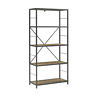 Wlk-bs60rmwro Walker Edison Rustic Metal And Wood Media Bookshelf 842158125330