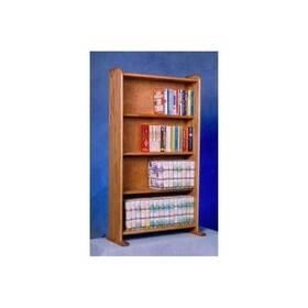 Wood Shed 747925453466 407 Solid Oak Cabinet For Dvds- Vhs Tapes- Books And More