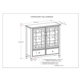 Wyndenhall 055663218361 Hampshire Solid Wood 46 Inch Wide Traditional Antique White W X 17