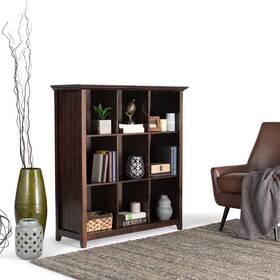 Wyndenhall 840469076976 Normandy Solid Wood 48x44 Inch Transitional 9 Brunette Brown 44 Inche