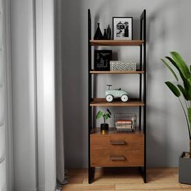 Wyndenhall 840469087880 Hawkins 72x24 Inch Rectangle Modern Industrial Walnut 20 D X 24 W
