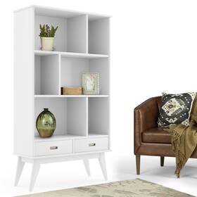 Wyndenhall 840469093263 Tierney Solid Hardwood 64x35 Inch Modern Wide White 35 W X 14 D 64