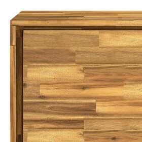 Wyndenhall 840469096844 Mitchell Solid Wood And Metal 39 Inch Wide Modern Distressed Golden W