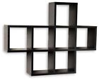 Xf11056bk Danya Cubby Laminated Veneer Shelving Unit Black 878073003002