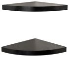 Xf11115-2bk Danya Veneer Corner Radial Shelves Black Set 878073001855