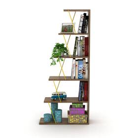 Yjtonwin 966234749415 Modern 5 Tier Ladder Bookshelf Organizers Narrow Bookcase
