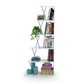 Yjtonwin 966234749446 Modern 5 Tier Ladder Bookshelf Organizers Narrow Bookcase