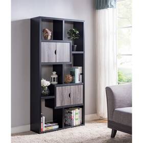 Yjtonwin 996721615084 Display Cabinet Black And Distressed Grey