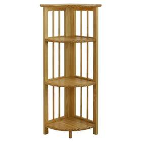 315-10 Yu Shan 4 Tier Corner Folding Bookcase - Natural