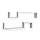 Yu017w Danya Laminate Shaped Wall Mount Shelves White Set 878073001381