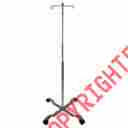 Zch10170 N A Standard Medical Mobile Iv Stand Pole Removable 2 Hook 4 Leg 842167021722