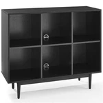 Crosley Furniture Liam 6 Cubby Wooden Record Storage Cube Bookcase In Black. Fixed Price $238.99.