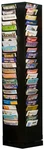 Durham 415-08, Black 92 Pocket Rotary Literature Rack, 14.13"X14.13"X68.38". Fixed Price $714.72.