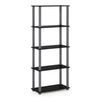 Furinno Turn-s-tube Engineered Wood 5-TIER Shelf Display Rack Black/gray. Fixed Price $66.35.