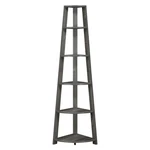 Convenience Concepts Newport Five-tier Corner Bookcase Gray Wood Finish. Fixed Price $106.30.